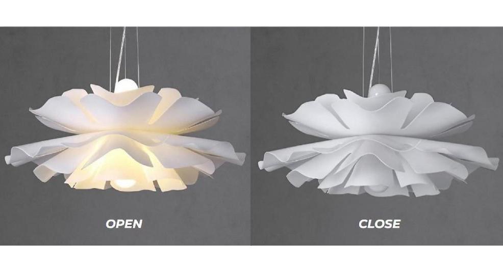 Lichteffekt der Nordic Flower Pendelleuchte