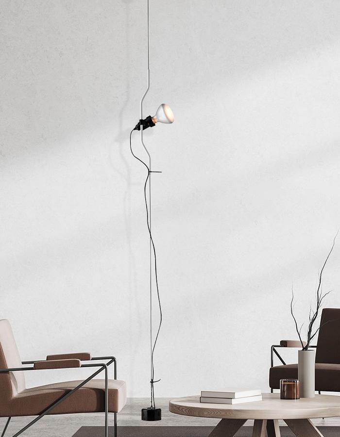 In hoogte verstelbare standaard vloerlamp kleurendisplay