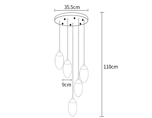 Brass crystal Pendant Lamp