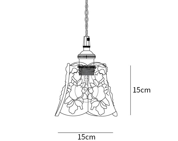 Hexagonal Glass Hanging Lamp