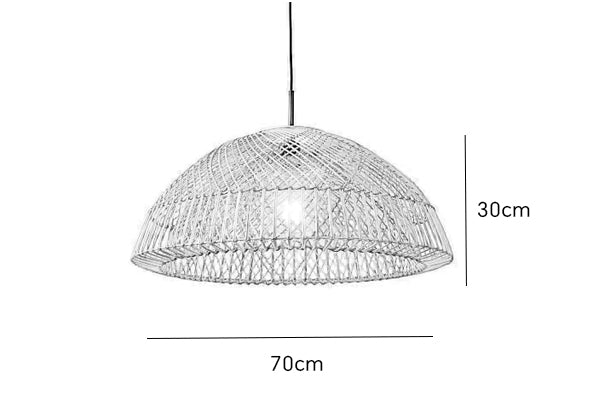 wicker dome pendant
