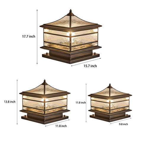 Dazuma Waterproof Vintage Outdoor Fence Light