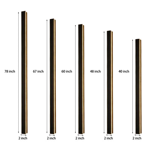Dazuma Long Strip Dimmable Black Minimalist Outdoor Wall Light