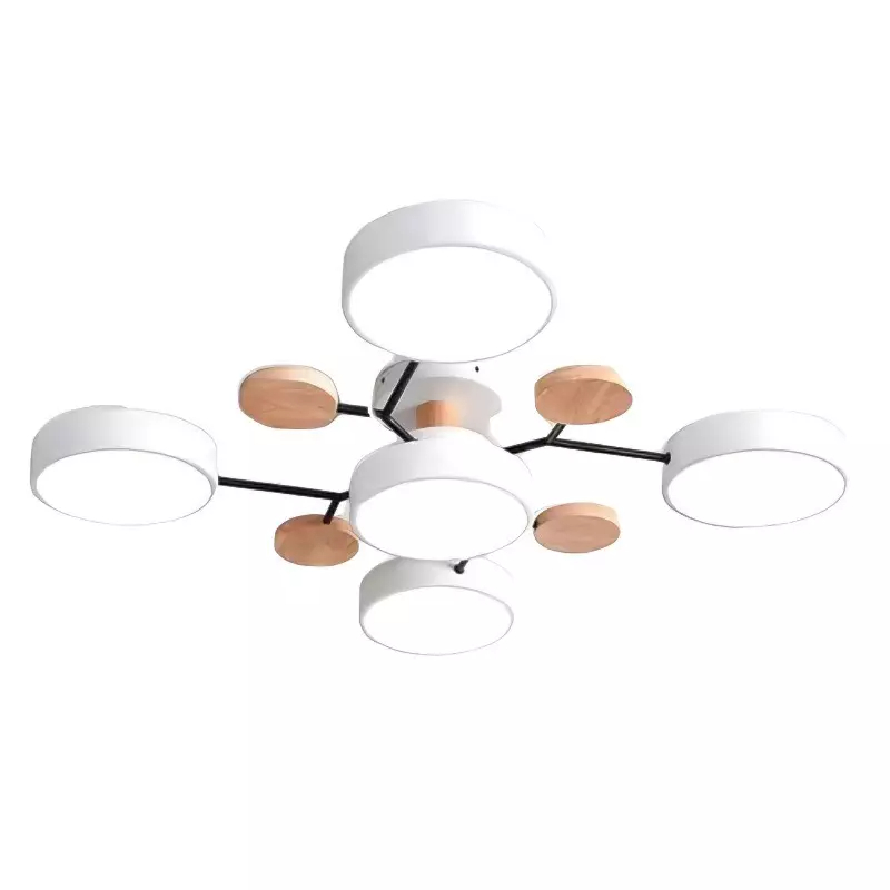 Witte plafondlamp met Scandinavische takken