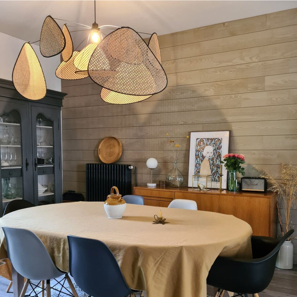 Screen Cannage Pendant Light styled in an interior room