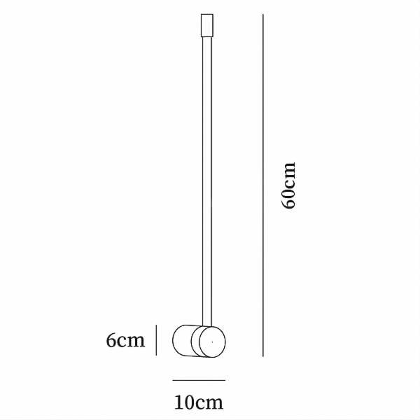 Schéma dimensionnel du luminaire mural linéaire à LED