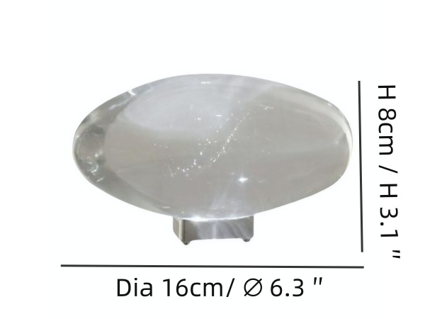 Afmetingsdiagram met een diameter van 16 cm en een hoogte van 8 cm.