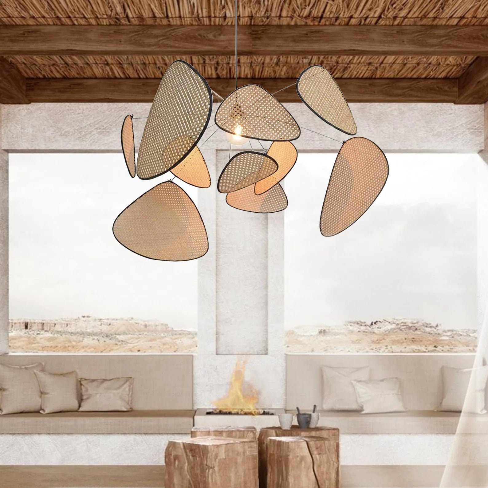 Screen Cannage Pendant Light size and structure visual