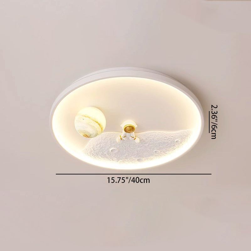 Schema dimensionale in formato ridotto per la plafoniera a incasso Planet Astronauta.