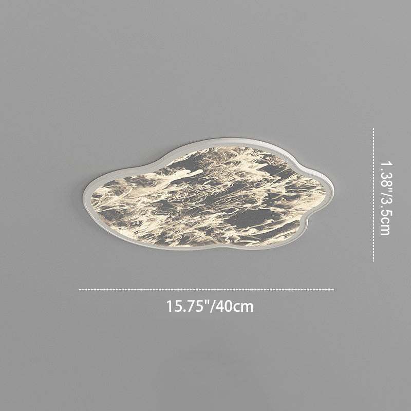 Schema dimensionale per plafoniera a filo soffitto Cloud da 40 cm