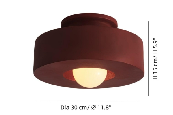 Maatdiagram voor de Retro Wabi Sabi hars plafondlamp