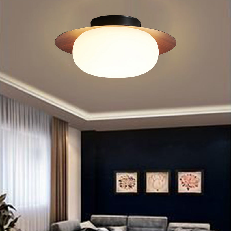 Lampadario rotondo tradizionale giapponese da installare in camera da letto o in soggiorno