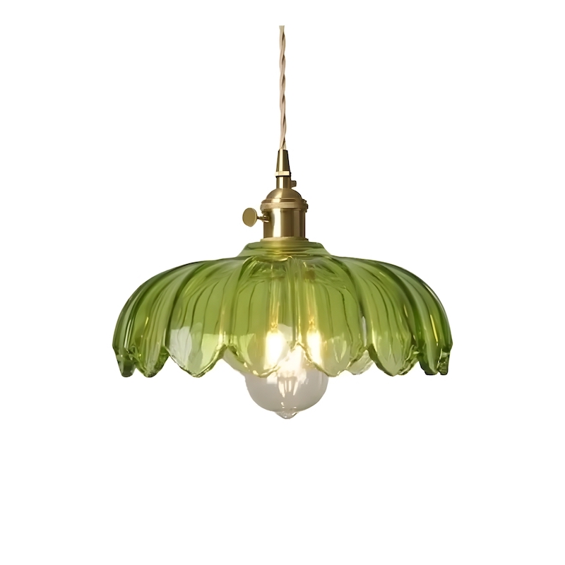 finition en verre vert de la suspension
