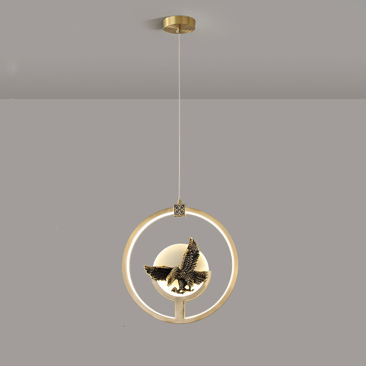 variante de suspension à motif d'oiseaux et de feuilles