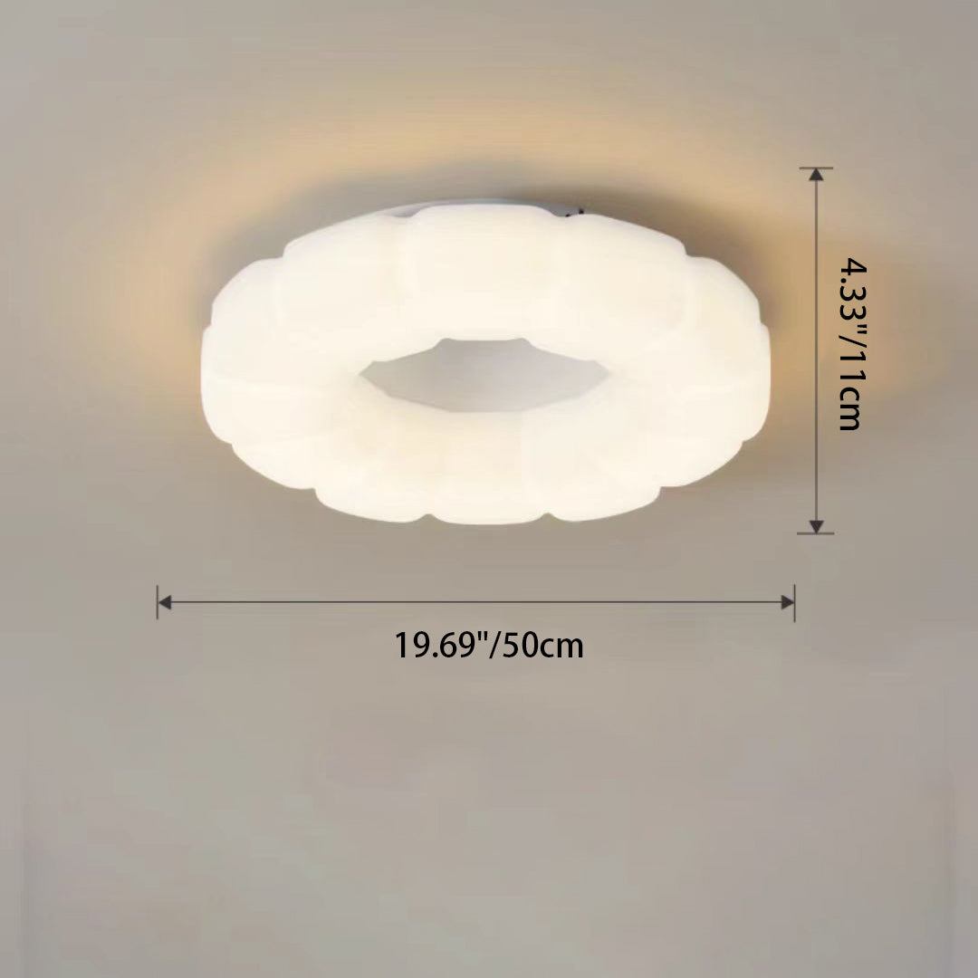 Schema dimensionale per plafoniera a forma di nuvola larga 50 cm