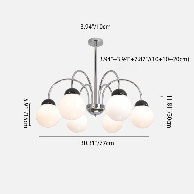 Afmetingsschema voor de bredere kroonluchterconfiguratie