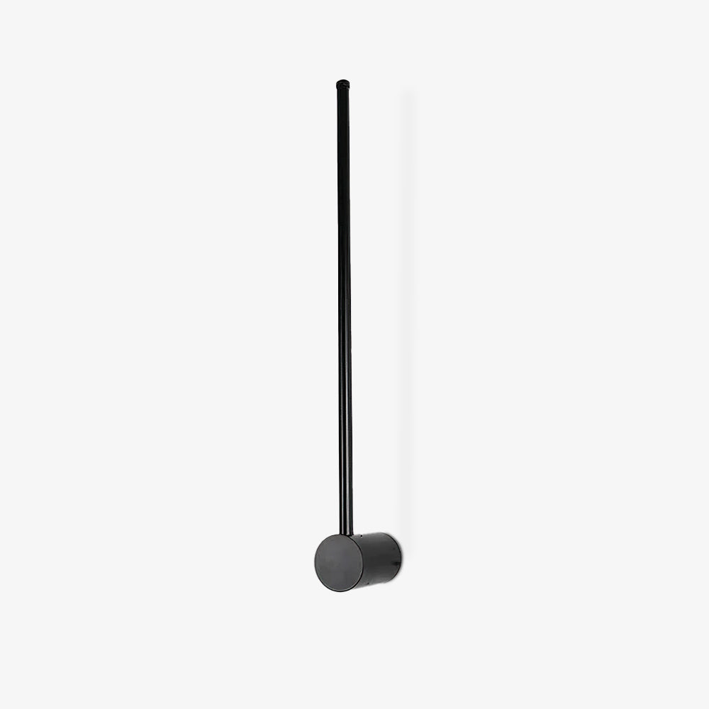 Vue complète du luminaire mural linéaire LED noir
