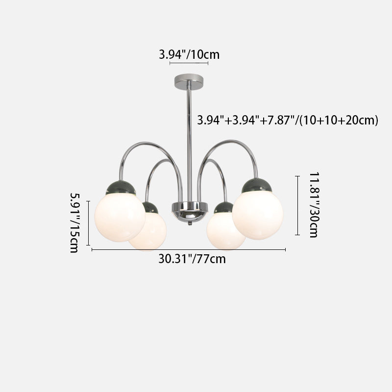 Afmetingsschema voor de compacte kroonluchterconfiguratie
