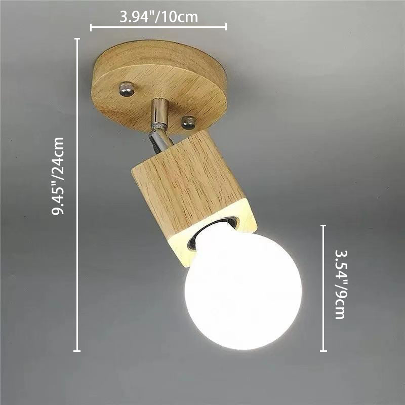 Afmetingen van de versie met één lamp: 3,54 inch breed en 9,45 inch hoog.
