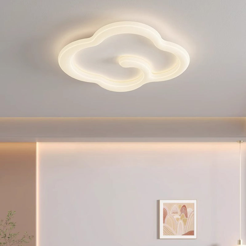 Plafoniera a LED a forma di nuvola singola in una scena di una stanza