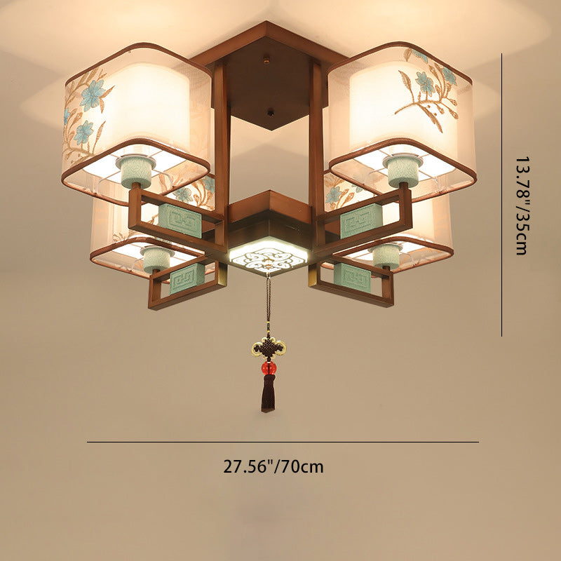 Afmetingsschema voor een kleinere kroonluchterconfiguratie