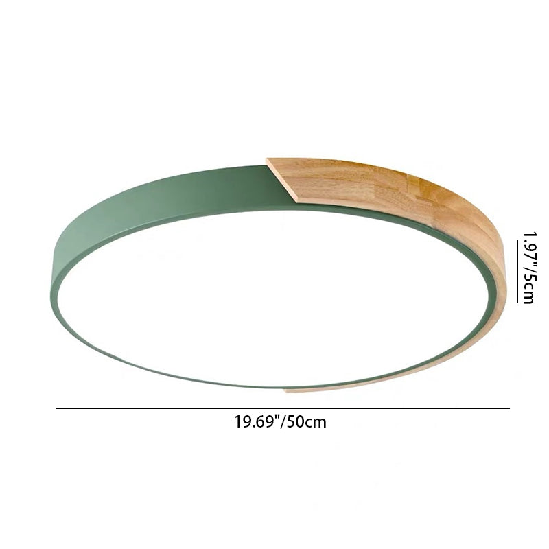 Schema dimensionale che mostra la plafoniera con dimensioni di 50 cm di larghezza e 5 cm di altezza.
