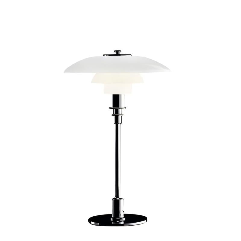 Nordic multi-layer opal glass table lamp in stainless steel finish