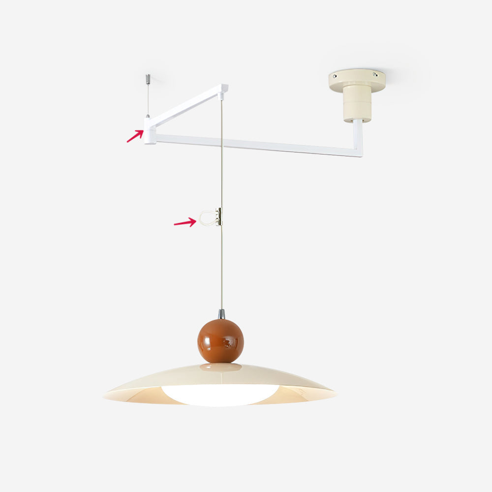Baldur Nordic Flying Disc hanglamp met beweegbare zwenkarm.webp__PID:76d0405f-99a8-4bb6-b44f-b9c5b67dec06