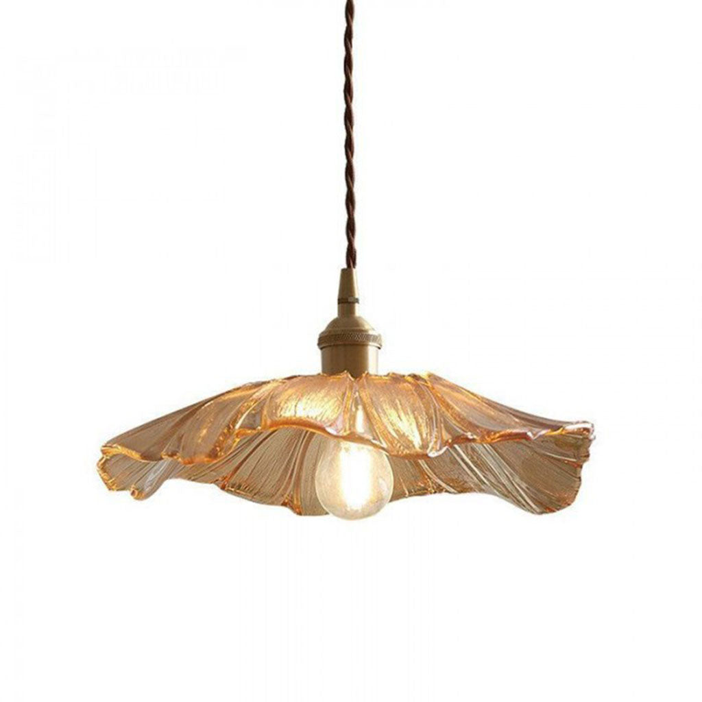 Lotus Retro Glas Pendelleuchte groß amber2.jpg__PID:6ab94c1f-8cf9-4e5c-96d3-b11e583f1456