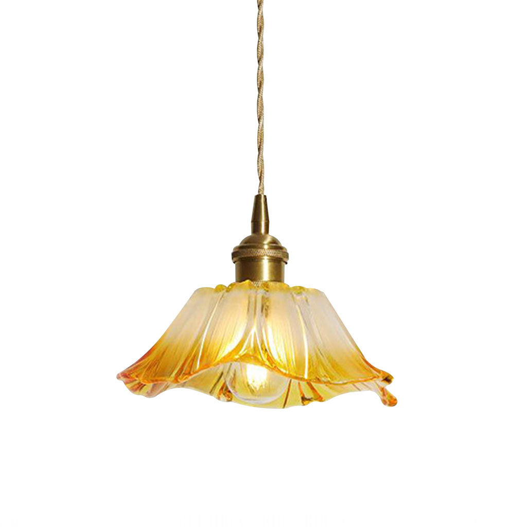 Lotus Retro Glas Pendelleuchte klein gelb2.jpg__PID:8cf9fe5c-96d3-411e-983f-1456d49f65b6