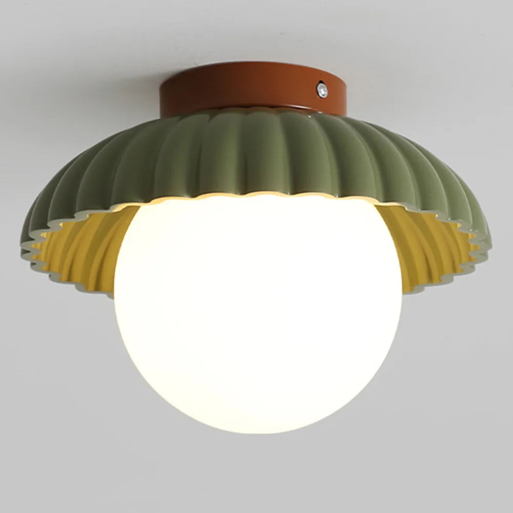 Lámpara de techo Juno de vidrio con forma de capullo de flor color crema, sku-green.webp__PID:f25d3850-3a11-4aa7-9006-1930097987c9