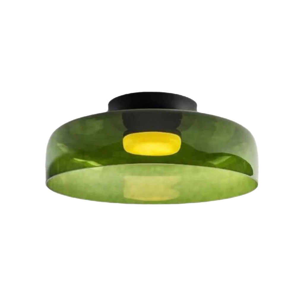 gelaagde schijf glazen plafondlamp één laag groen sku.jpg__PID:8281d71d-98af-4414-a9e8-1147620b7959