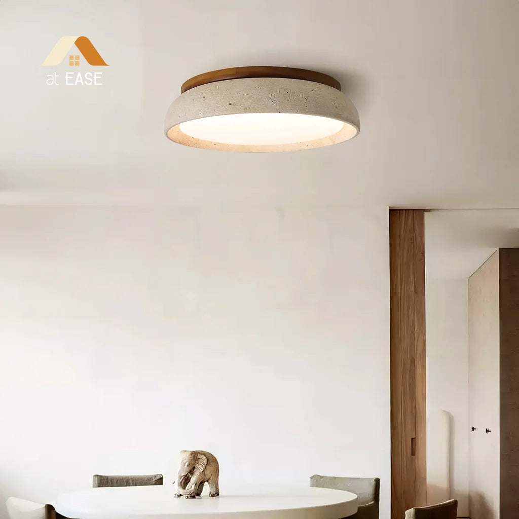 Veliana Wabi-Sabi Round Travertine Ceiling Light scene5.webp__PID:10027530-21fe-4916-9828-f8d603038f29