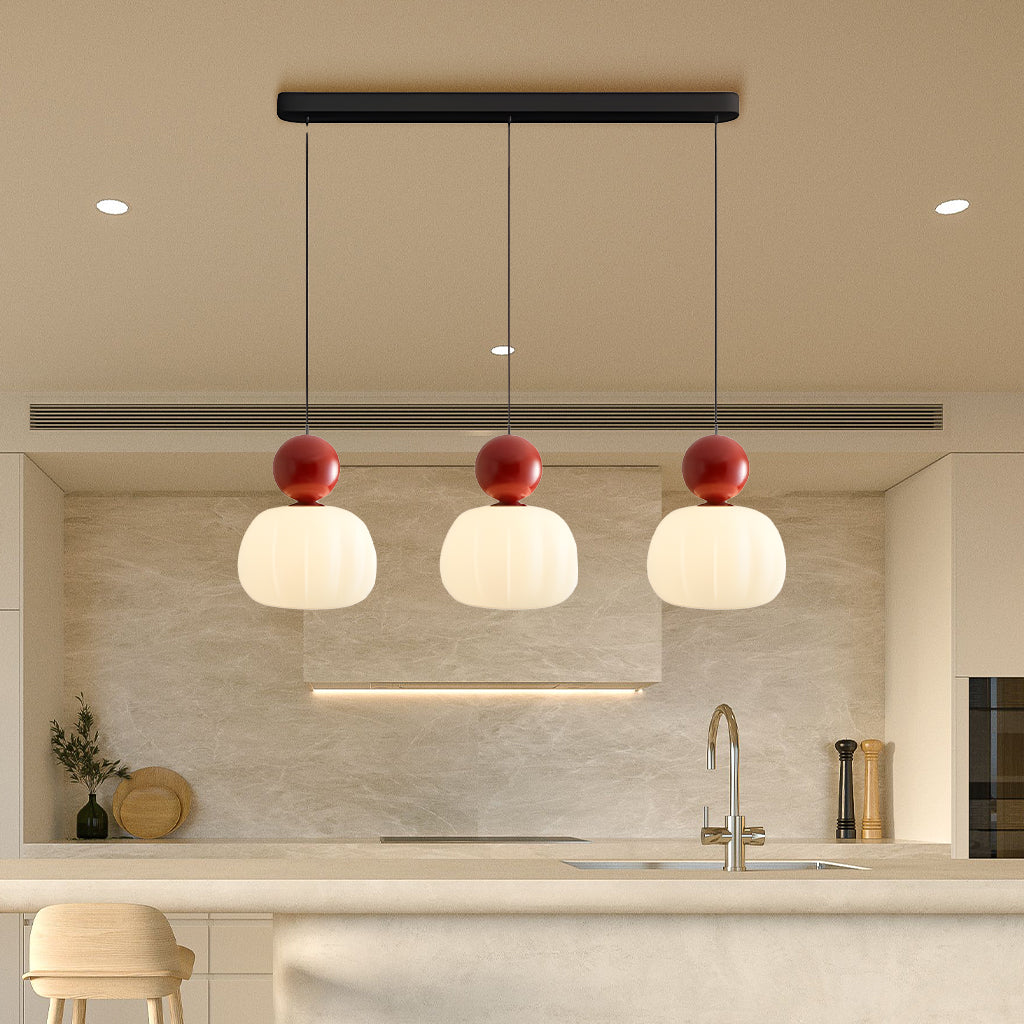 Scout Cream Art Deco hanglamp met drie koppen, groen2.jpg__PID:b553e70f-4685-4905-ad9d-840b069d2b3c