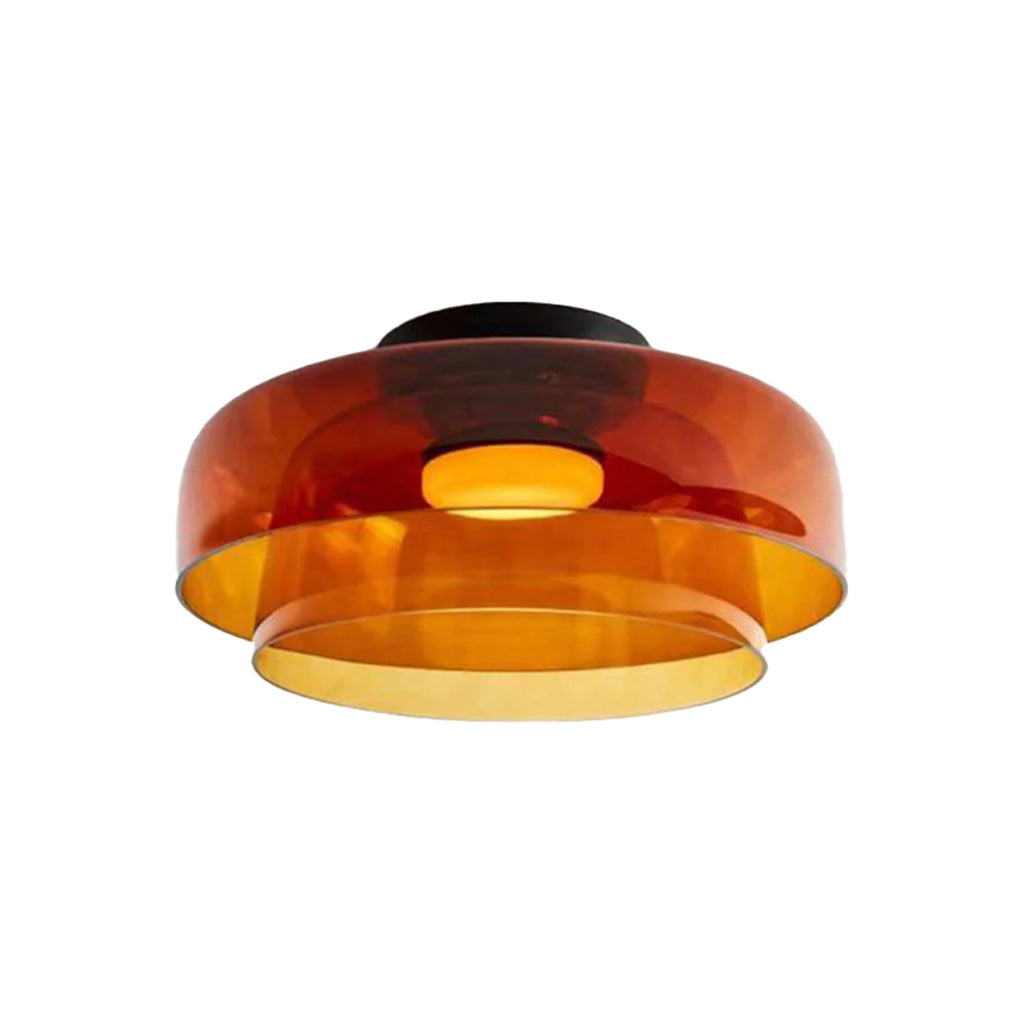plafondlamp met twee lagen glas, amberkleurig sku.jpg__PID:620b7959-4f19-4c23-a335-28389a1f5e7f