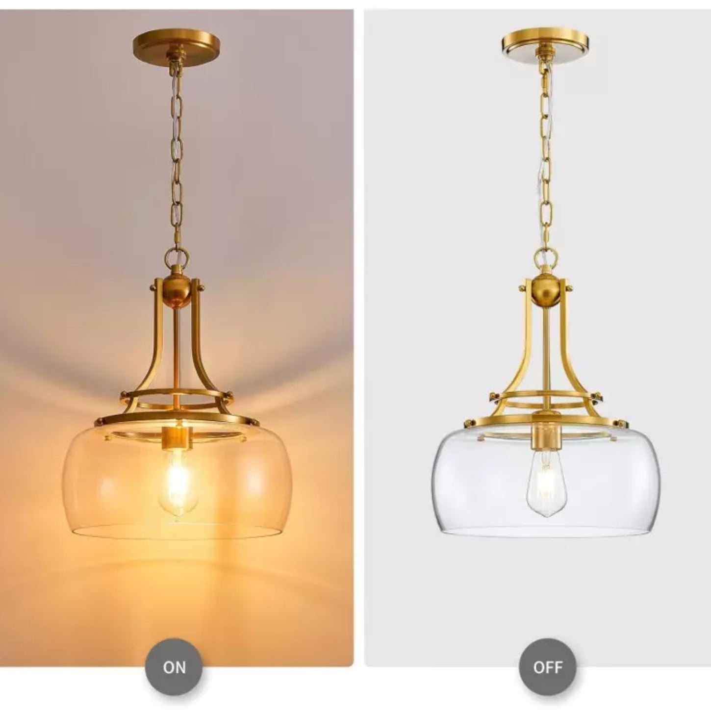 Vergelijking van Elena Modern Clear Glass Dome Pendant Light.webp__PID:b8cef8a1-17d8-4224-94af-ac304f55d7d7