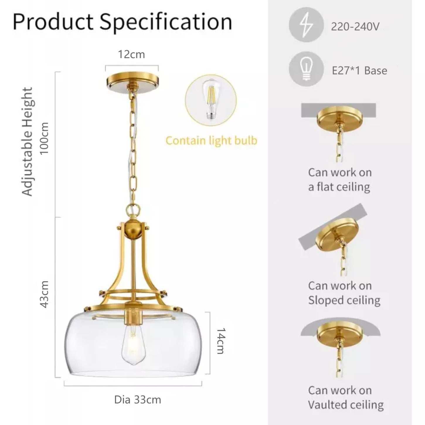 Elena moderne hanglamp met koepel van helder glas. Afmetingen: webp__PID:522414af-ac30-4f55-97d7-d308942a288e