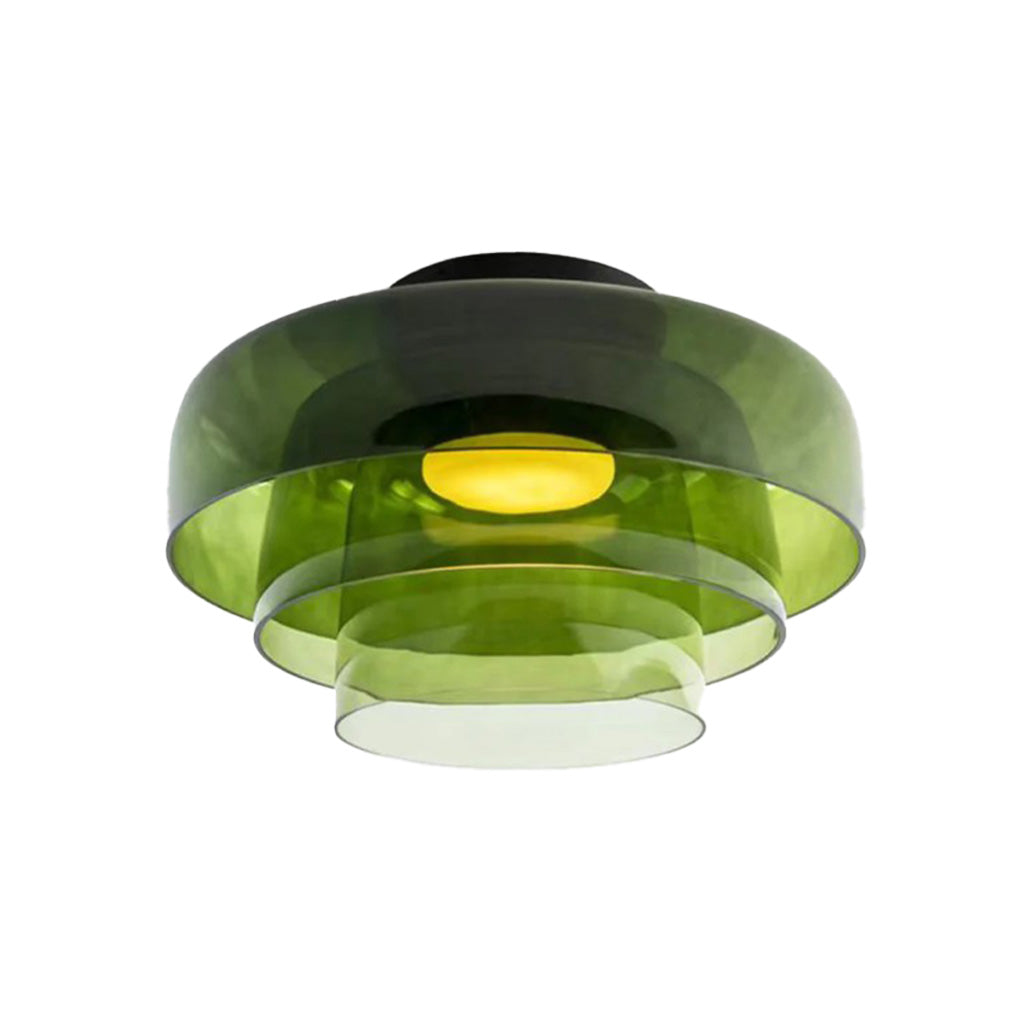 gelaagde schijf glazen plafondlamp drie lagen groen sku.jpg__PID:1147620b-7959-4f19-9c23-233528389a1f