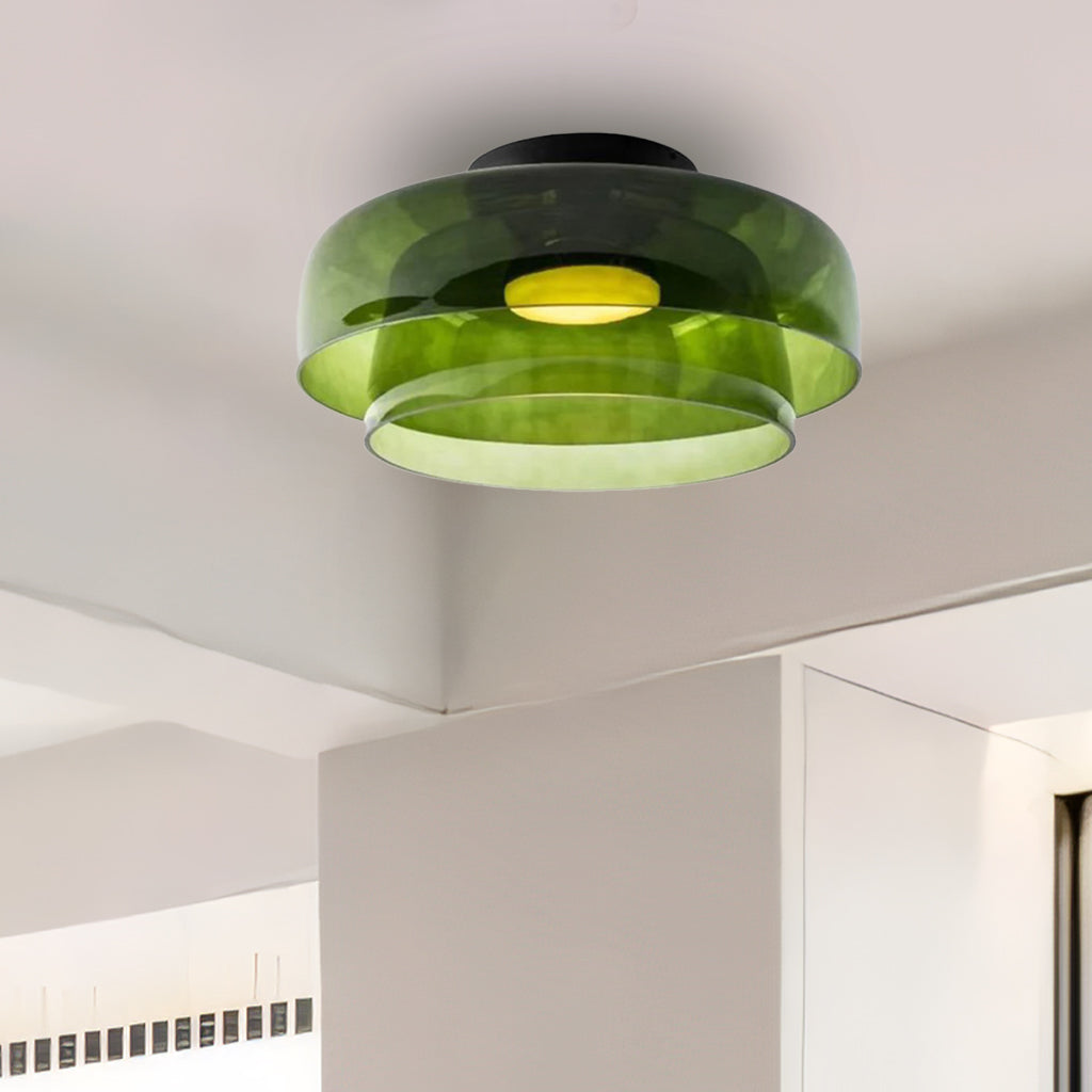 laag schijf glazen plafondlamp één.jpg__PID:3a40e2d9-7217-43d6-b219-c30a0f93a441