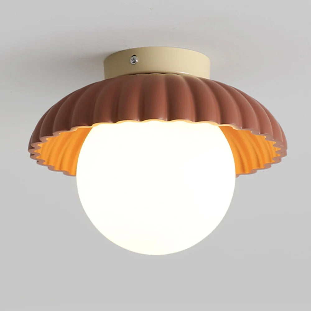 Lámpara de techo Juno con capullo de flor de cristal color crema - sku-red.webp__PID:5d38503a-11ea-4750-8619-30097987c980