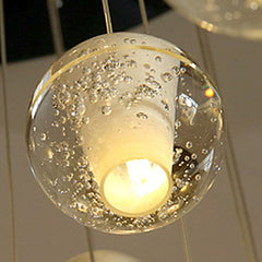 Hanglampen met bubbelkristallen