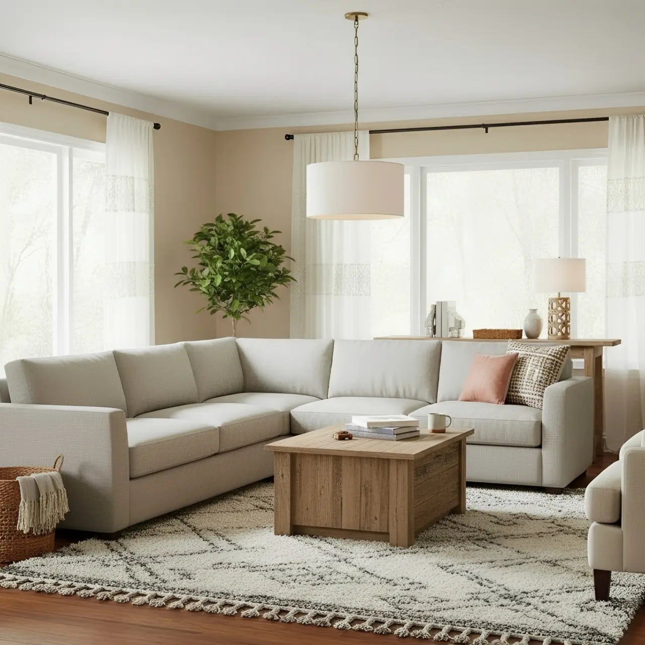 Lampe suspendue tambour en lin Mirenna Modern Farmhouse21.webp__PID:58707f26-d202-4ef1-8176-ffbc08d67b78