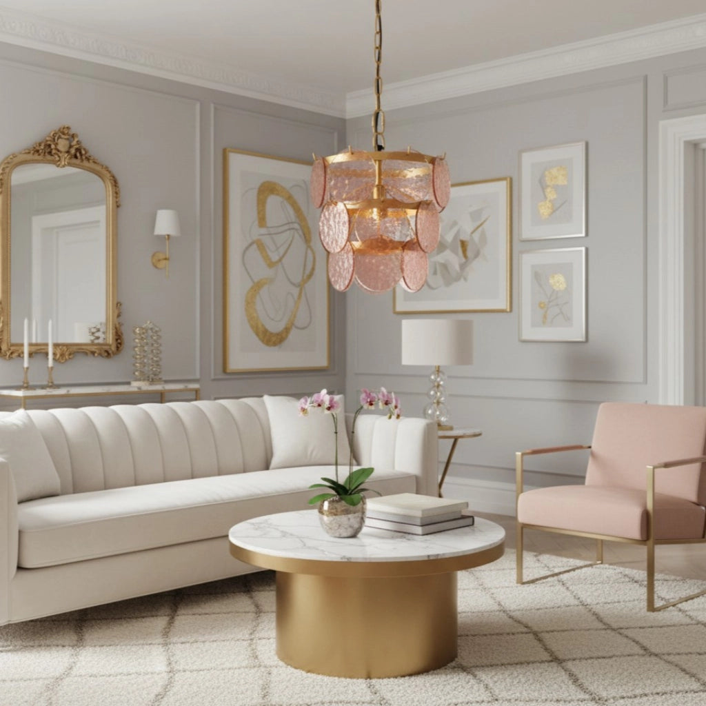 Brage Luxe glazen gelaagde schelpkroonluchter8.webp__PID:16183f84-6f93-47a4-bcc8-bb54d08a224d