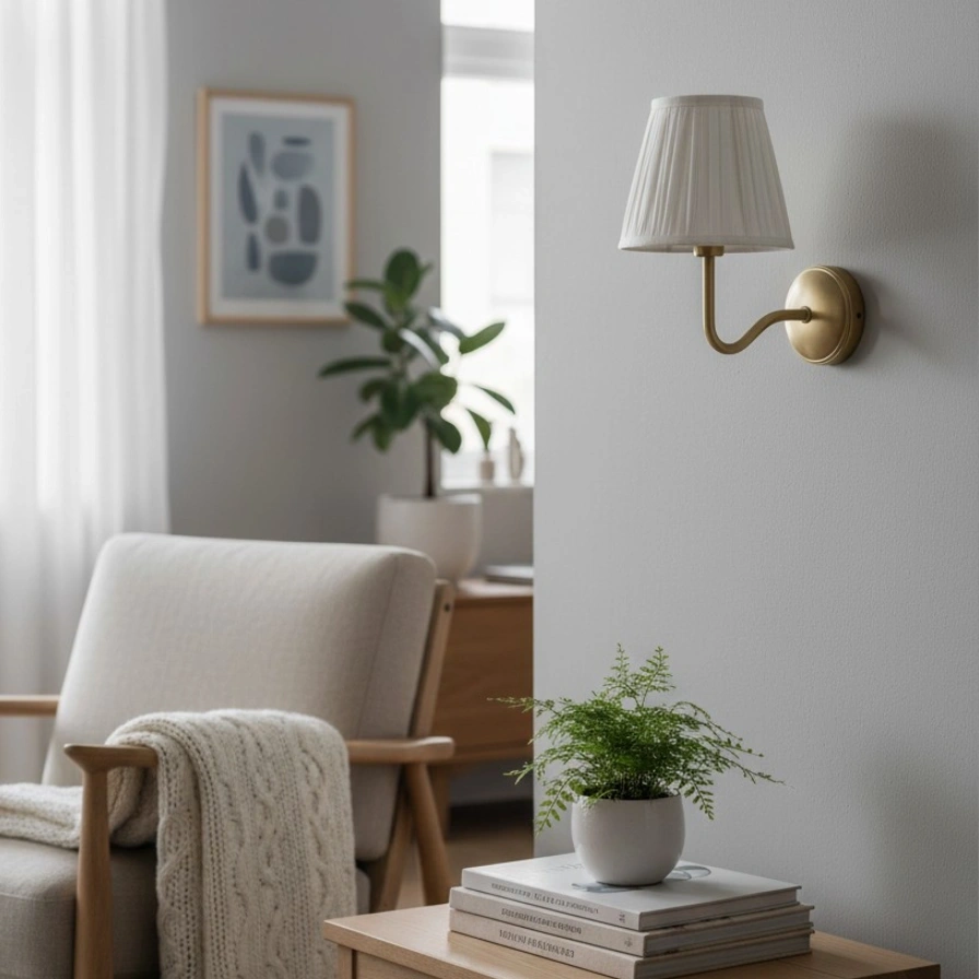 Valkeryn vintage linnen katoenen geplooide wandlamp9.webp__PID:151a125c-4181-4dcf-8c56-df2f31f65002