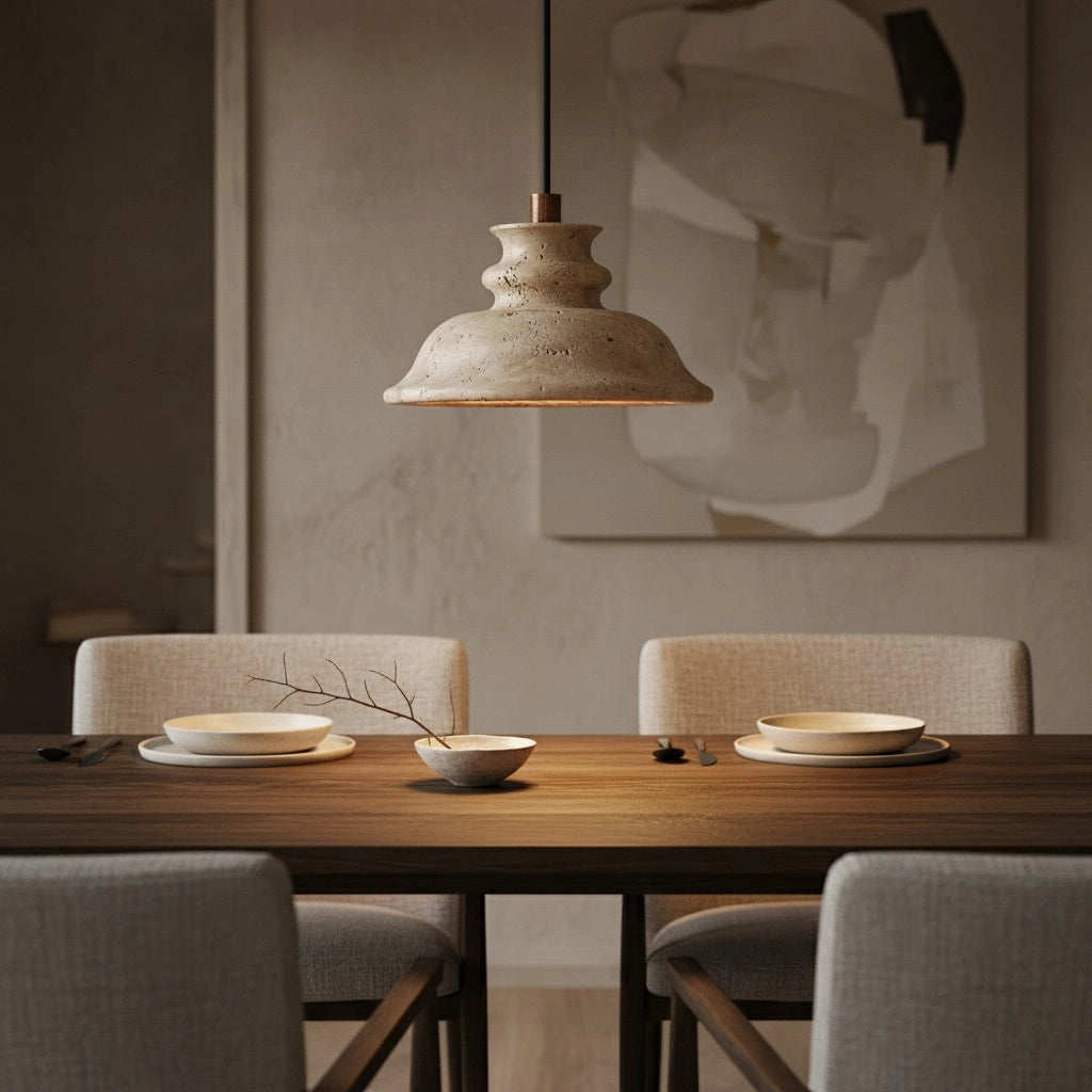 Maja Wabi-Sabi Bell travertijn hanglamp9.webp__PID:9124be96-184a-46d1-9395-04e31ff63963