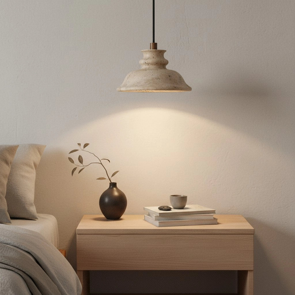 Maja Wabi-Sabi Bell travertijn hanglamp14.webp__PID:72687881-f676-42e2-b40b-e9976a39e037