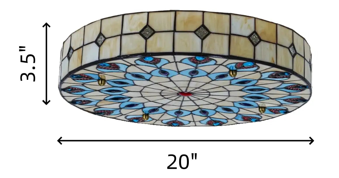 Cerise Vintage Tiffany Plafondlamp met Glas-in-loodmotief cc2.webp__PID:4a150ce9-5fc6-4d57-be09-0a095c69f50b