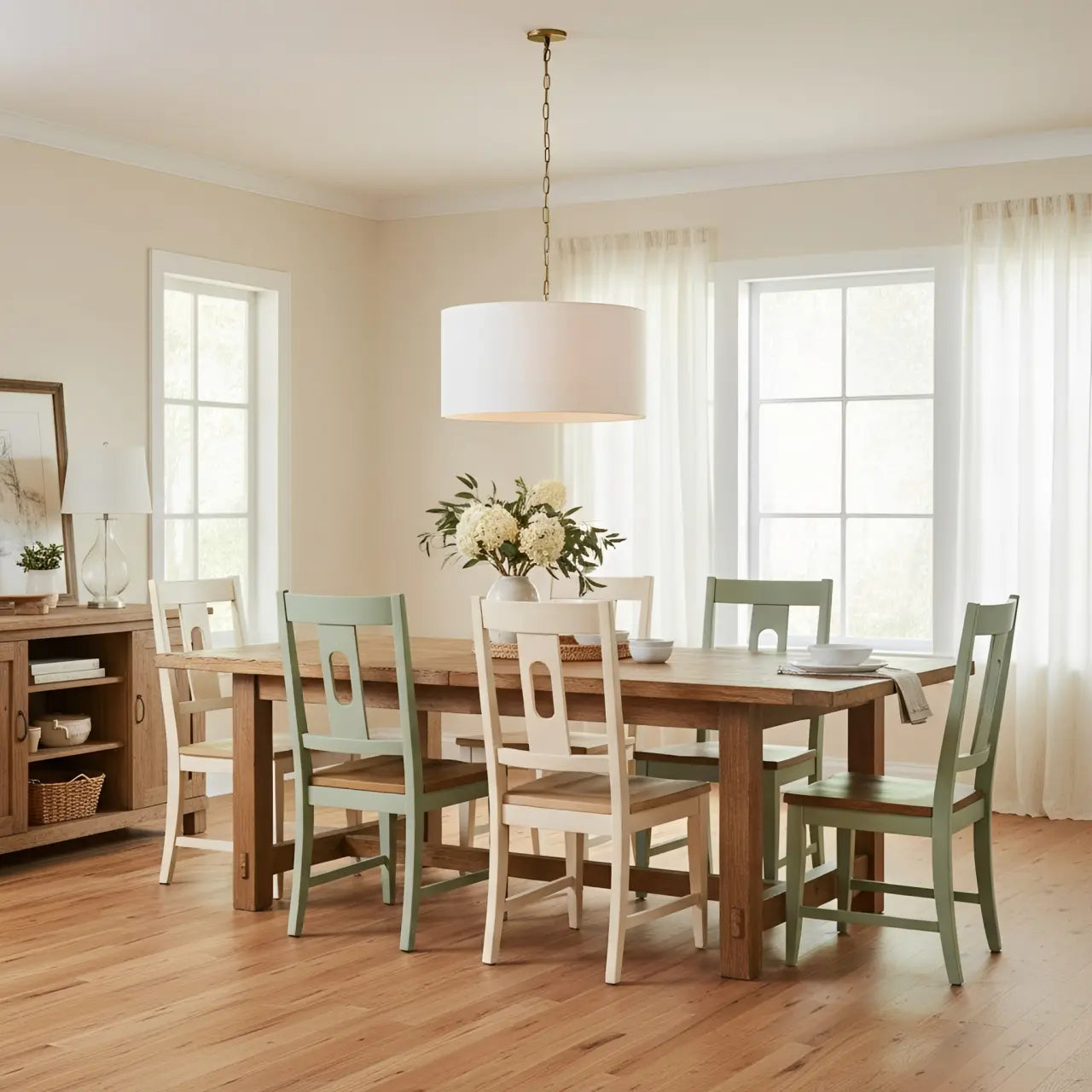 Lampe suspendue tambour en lin Mirenna Modern Farmhouse22.webp__PID:707f26d2-027e-4141-b6ff-bc08d67b786e
