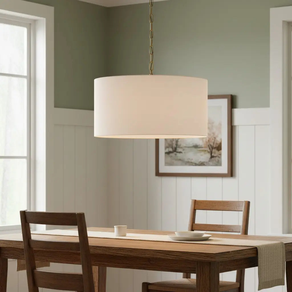 Lampe suspendue tambour en lin Mirenna Modern Farmhouse11.webp__PID:e964f367-8c47-489d-b548-c490574d81a6