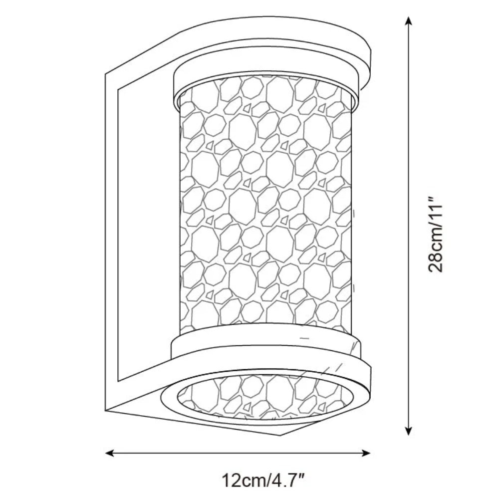 Applique murale cylindrique d'extérieur en verre nervuré Drew Taille.webp__PID:29baeb92-9898-4bd1-822a-5a72fe28e5f0
